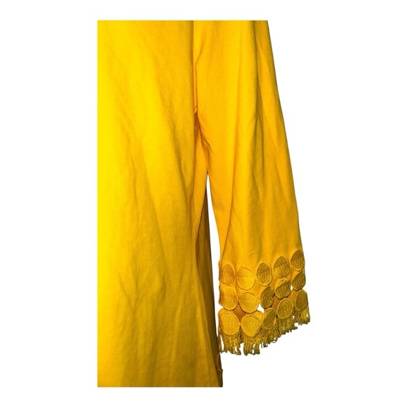 Peck & Peck Yellow Embroidered Tunic Women’s Top – Size M New with tags - Picture 4 of 10